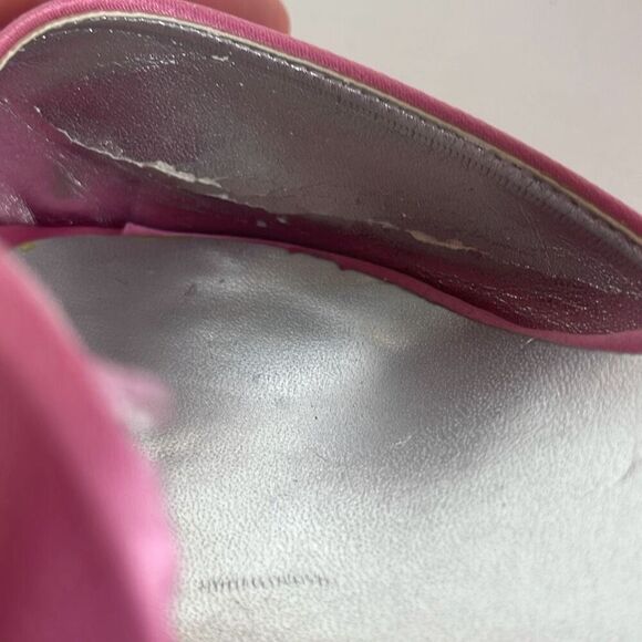 Jinny Kim Pink Satin D'Orsay Pumps 39.5 - Picture 13 of 16